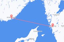 Flights from Kristiansand to Gothenburg