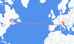Flyreiser fra Presque Isle, USA til Ancona, Italia