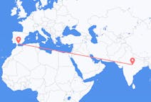 Flyreiser fra Jabalpur, India til Málaga, Spania
