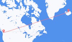 Flights from the city of Seattle, the United States to the city of Akureyri, Iceland