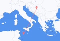 Voli da Tuzla, Bosnia ed Erzegovina to isola di Lampedusa, Italia