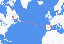 Flyrejser fra Sept-Îles, Canada til Valencia, Spanien
