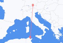 Flyrejser fra Tunis, Tunesien til Innsbruck, Østrig