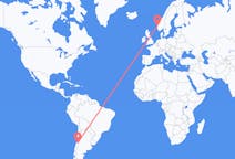 Flyrejser fra Santiago de Chile, Chile til Bergen, Norge