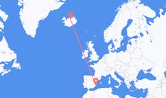 Flights from the city of Alicante, Spain to the city of Akureyri, Iceland