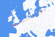 Flyg från Riga, Lettland till Brest, Frankrike