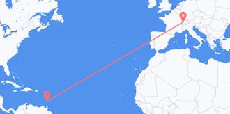 Flights from St. Vincent & Grenadines to Switzerland