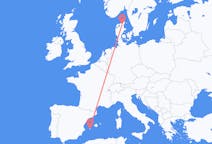 Flights from Aalborg, Denmark to Ibiza, Spain