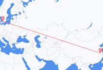 Flyg från Nanjing, Kina till Ängelholm, Sverige