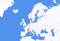 Flights from Marseille, France to Namsos, Norway