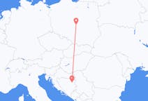 Flyrejser fra Tuzla, Bosnien-Hercegovina til Lodz, Polen