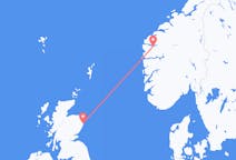 Vluchten van Sandane, Noorwegen naar Aberdeen, Schotland