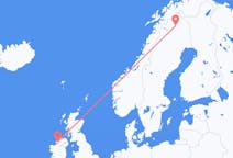 Vluchten van Donegal naar Kiruna