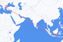 出发地 印度尼西亚丹帕沙目的地 土耳其埃德雷米特的航班