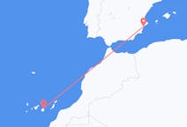 Vluchten van Las Palmas (ort i Mexiko, Veracruz, Tihuatlán), Spanje naar Alicante, Spanje