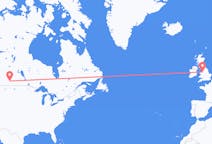 Flyg från Regina, Saskatchewan till Liverpool