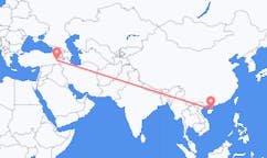 중국 하이커우에서 출발해 터키 밴에게(으)로 가는 항공편