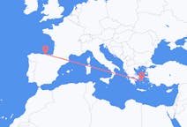 Fly fra Syros til Santander