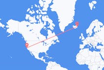 Flyg från San Francisco, USA till Egilsstaðir, Island