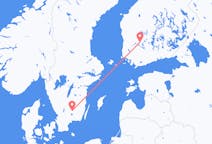 Vluchten van Tampere, Finland naar Växjö, Zweden