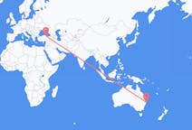 Flyreiser fra Coffs Harbour, Australia til Samsun, Tyrkia