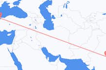 Flyreiser fra Gwalior, India til Istanbul, Tyrkia