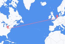 Flyg från Morgantown, USA till Amsterdam, Nederländerna