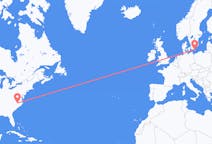 Flyreiser fra Raleigh, USA til Bornholm, Danmark