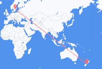 Flyg från Christchurch, Nya Zeeland till Linköping, Sverige