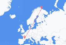 Flights from Kirkenes, Norway to Toulouse, France
