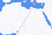 Flights from Asaba, Nigeria to Heraklion, Greece