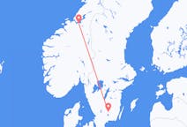 Vols depuis la ville de Växjö vers la ville de Trondheim