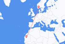 Flyreiser fra Atar, Mauritania til Kristiansand, Norge