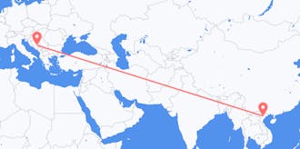 出发地 越南飞往波斯尼亚和黑塞哥维那航班