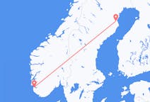 Lennot Stavangerista, Norja Skellefteåan, Ruotsi