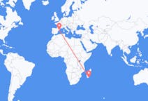 Flyrejser fra Tôlanaro, Madagaskar til Barcelona, Spanien