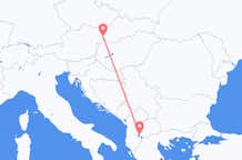 Vluchten van Ohrid naar Bratislava
