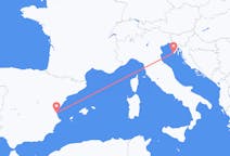 Flyreiser fra Pula, Kroatia til Valencia, Spania
