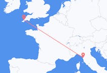 Flyreiser fra Newquay, England til Pisa, Italia
