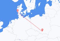Fly fra Kraków til Esbjerg