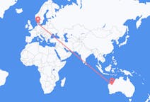 Flyg från Newman, Australien till Billund, Danmark