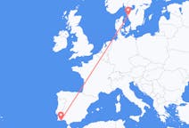 Vluchten van Faro, Napoli, Portugal naar Göteborg, Zweden