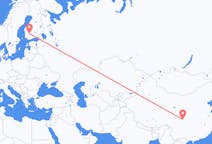 중국발 몐양, 핀란드행 탐페레 항공편