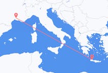 出发地 法国从 尼姆目的地 希腊哈尼亚的航班