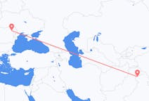 Flyreiser fra Srinagar, India til Iași, Romania