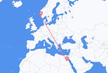 Flyg från Luxor, Egypten till Stavanger, Norge