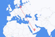Flights from Sharurah, Saudi Arabia to Gdańsk, Poland
