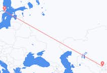 Vluchten van Tasjkent naar Stockholm