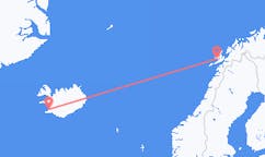 出发地 挪威斯托克马克内斯目的地 冰岛雷克雅维克的航班