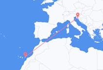 크로아티아 리예카에서 출발해 스페인 아주이에게(으)로 가는 항공편